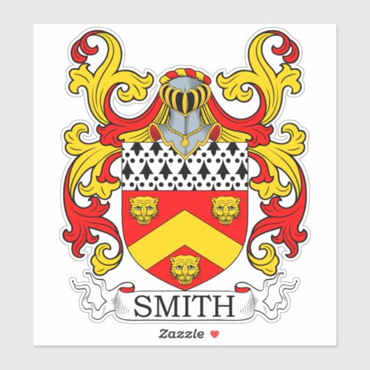 Smith Familienwappen Aufkleber (Blatt)