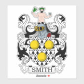 Smith Familienwappen Aufkleber (Blatt)