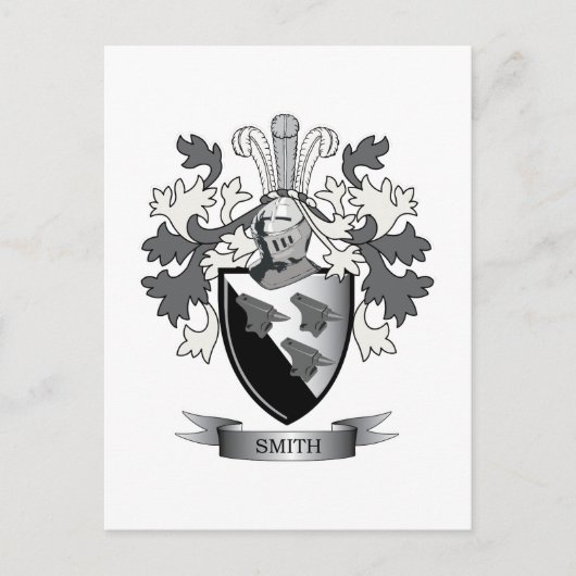 Smith-Familienwappen-Wappen Postkarte (Vorderseite)