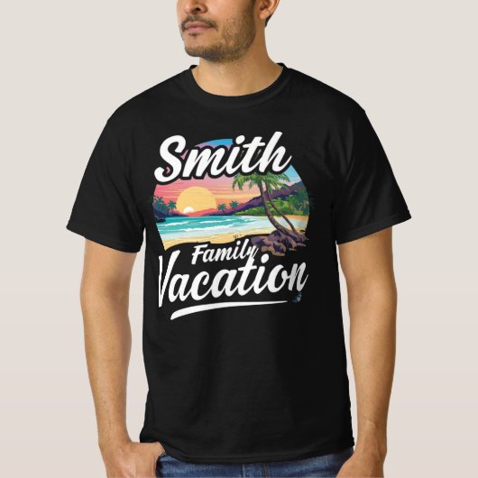 Smith Family Vacation Custom Travel Destination T-Shirt (Vorderseite)