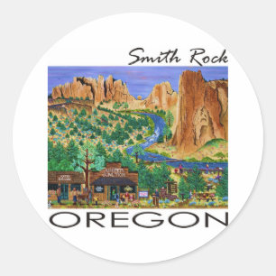 Smith-Felsen ~ Oregon Runder Aufkleber