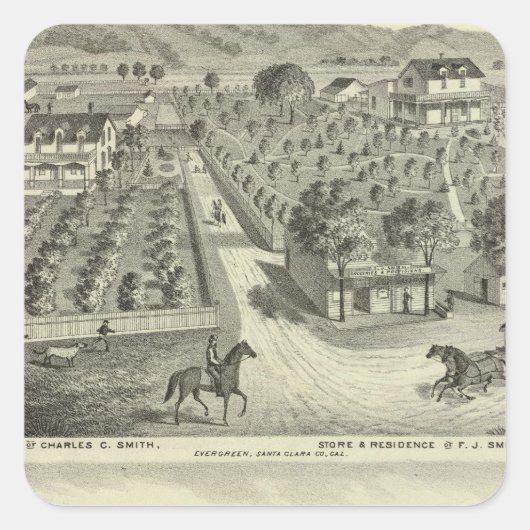 Smith, Herman Residenzen, Laden Quadratischer Aufkleber (Vorderseite)