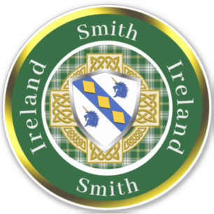 Smith Irish Shield/Celtic Cross Personalisiert Aufkleber