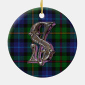 Smith Kariert Monogramm-Ornament Keramikornament (Hinten)