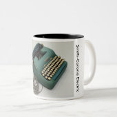 Smith-Korona elektrische tragbare Schreibmaschine Zweifarbige Tasse (VorderseiteRechts)