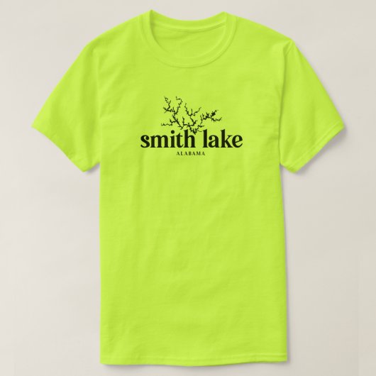 Smith Lake Alabama Karte T-Shirt (Design vorne)