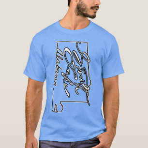 Smith Lake Alabama Staatsumriss Oversized T-Shirt