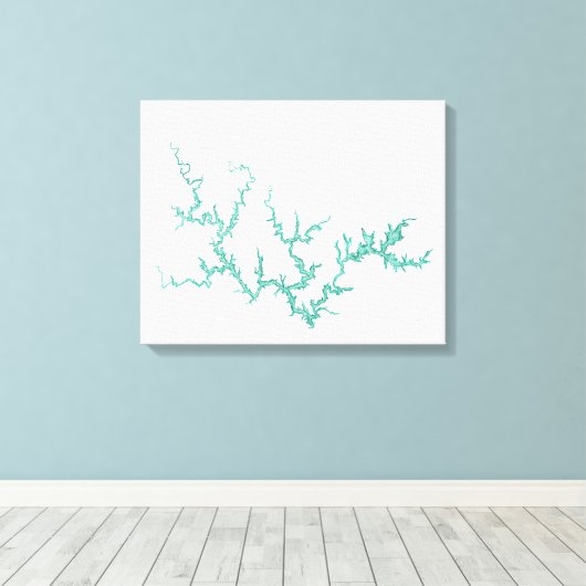 Smith Lake Map Leinwanddruck (Insitu (Holzboden))