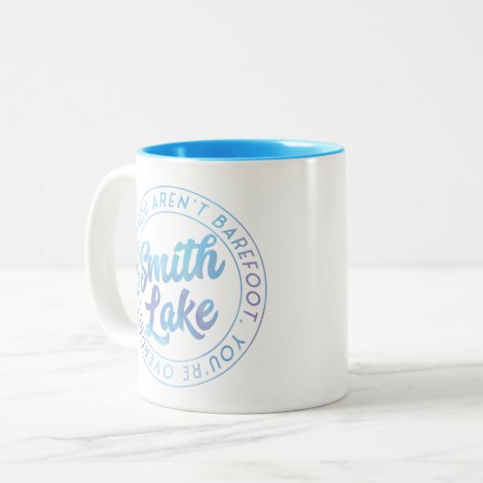 Smith Lake Watercolor Doppelseitige Tasse (Vorderseite Links)