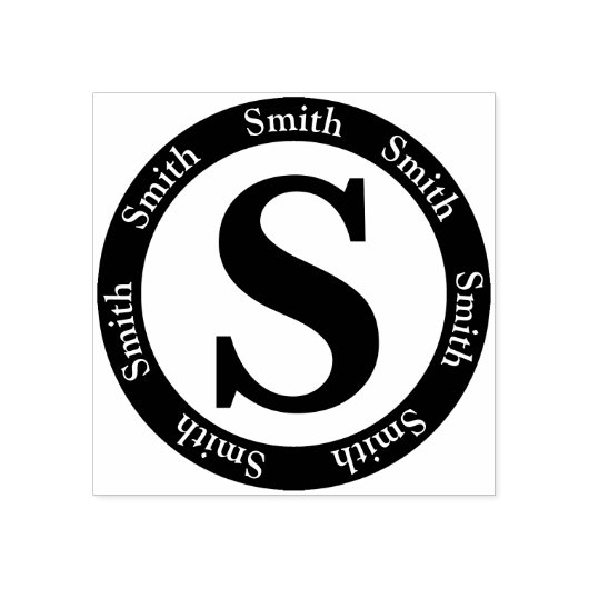Smith Letter S Monogram Art Gummistempel (Prägung)
