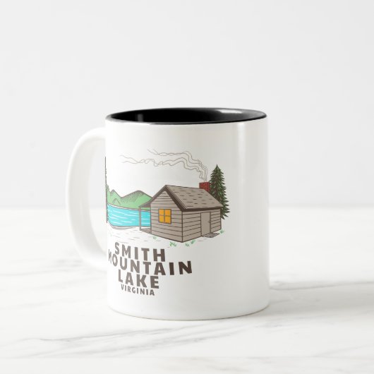Smith Mountain Lake Cabin Zweifarbige Tasse (Vorderseite Links)