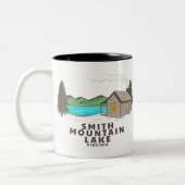 Smith Mountain Lake Cabin Zweifarbige Tasse (Links)