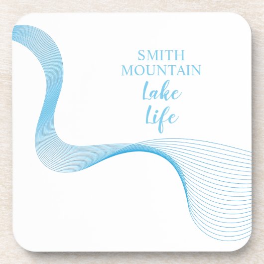 Smith Mountain Lake Life Spun nice blue lines- Vir Getränkeuntersetzer (Vorderseite)