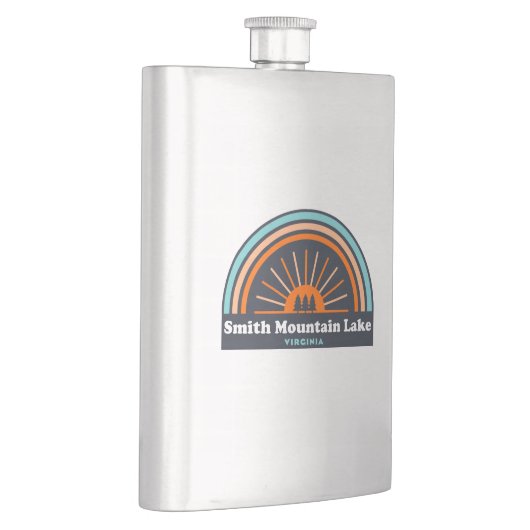 Smith Mountain Lake Virginia Rainbow Flachmann (Rechts)