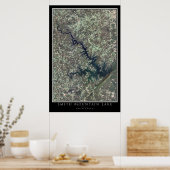 Smith Mountain Lake Virginia Satellite Poster Kart (Küche)