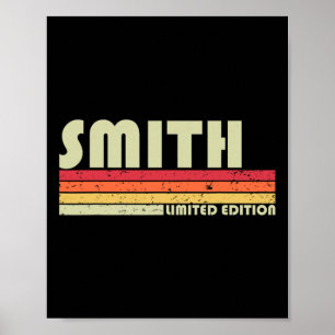 Smith Nachname Lustig Retro Vintage 80er 90er Gebu Poster