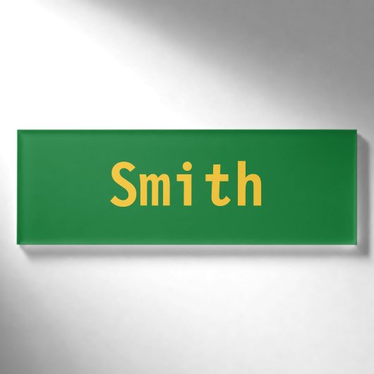 Smith Namensschild Namenschild (Vorderseite)
