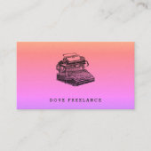 Smith Premier No. 2 Schreibmaschine Business Card Visitenkarte (Vorderseite)