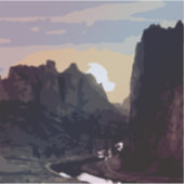 Smith Rock bei Sunset Aufkleber (Vorderseite)