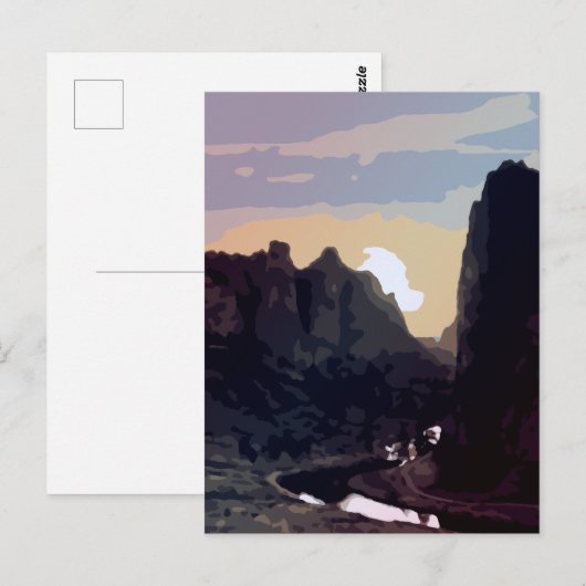 Smith Rock bei Sunset Postkarte (Vorne/Hinten)