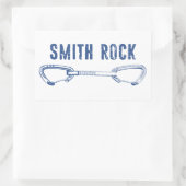 Smith Rock Climbing Schnellziehen Rechteckiger Aufkleber (Tasche)