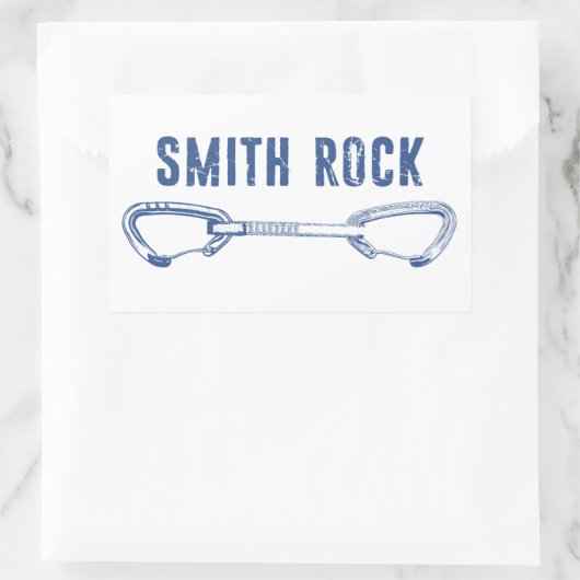 Smith Rock Climbing Schnellziehen Rechteckiger Aufkleber (Tasche)