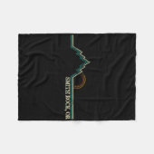 Smith Rock Oregon Retro-Bergsteigen Sommer Fleecedecke (Vorderseite (Horizontal))