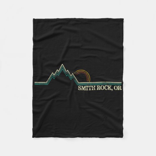 Smith Rock Oregon Retro-Bergsteigen Sommer Fleecedecke (Vorderseite)