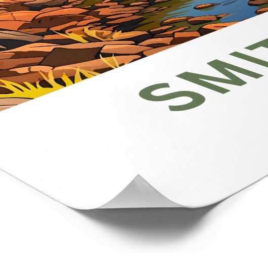 Smith Rock Oregon Travel Print Poster (Ecke)