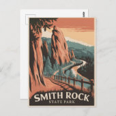 Smith Rock Staat Park Vintag Postkarte (Vorne/Hinten)