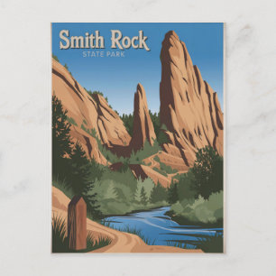 Smith Rock Staat Park Vintag Postkarte