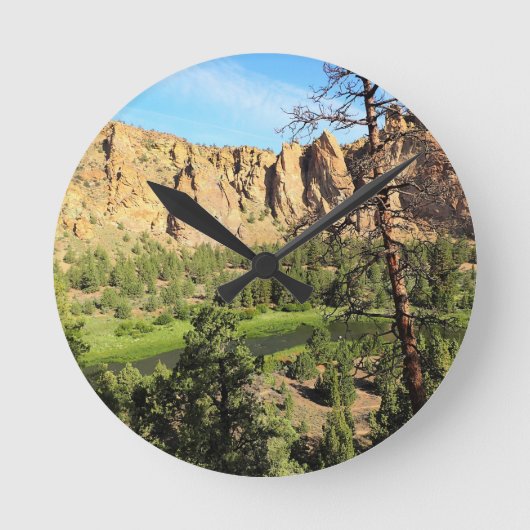 Smith Rock State Park, OR Runde Wanduhr (Vorderseite)