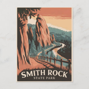 Smith Rock State Park Vintage-Ansichtskarte Postkarte