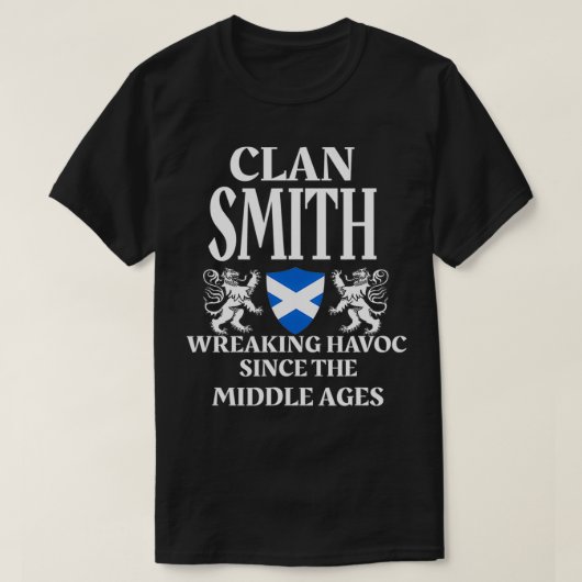 Smith Scottish Clan Scotland Familienname T-Shirt (Design vorne)