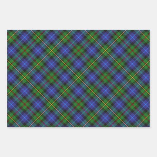 Smith Scottish Clan Tartan Kariertes Muster Geschenkpapier Set (Vorderseite 2)
