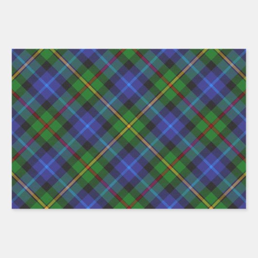 Smith Scottish Clan Tartan Kariertes Muster Geschenkpapier Set (Vorderseite)