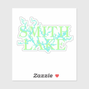 Smith See-Karten-blauer und grüner Aufkleber