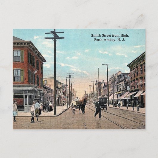 Smith St, Perth Amboy, New Jersey Vintag Postkarte (Vorderseite)