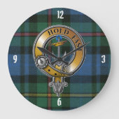Smith Tartan & Badge Große Wanduhr (Vorderseite)