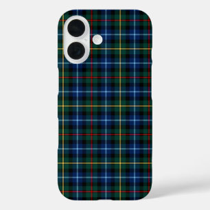 Smith Tartan Blau, Grün und Schwarz Kariert iPhone 16 Hülle