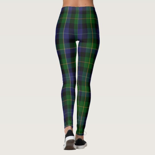 Smith Tartan Kariert Green Blue Women's Leggings (Rückseite)