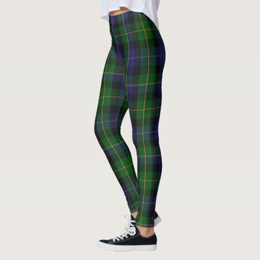 Smith Tartan Kariert Green Blue Women's Leggings (Links)