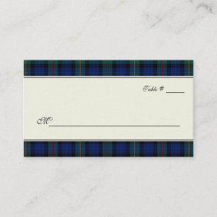 Smith Tartan Karierte Wedding Escort Platzkarte