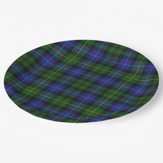 Smith Tartan Pappteller (Schrägansicht)