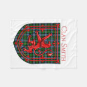 Smith Tartan Scottish Plädoyer Lion Rampant Fleecedecke (Vorderseite (Horizontal))