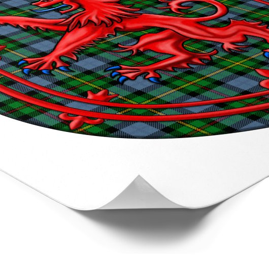 Smith Tartan Scottish Plaid Lion Rampant Poster (Ecke)