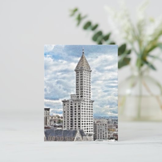 Smith Tower Postkarte (Stehend Vorderseite)