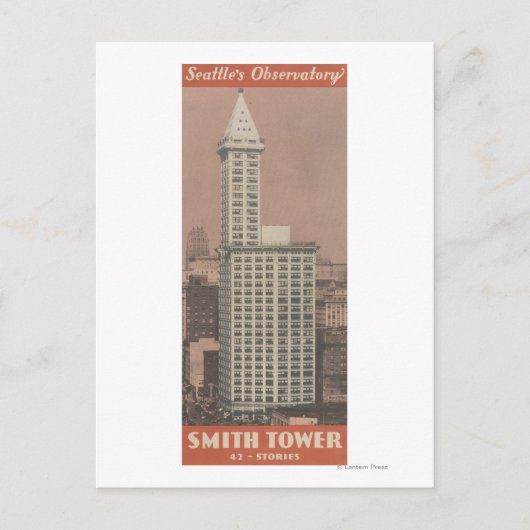 Smith Tower, Seattles Observatorium Postkarte (Vorderseite)