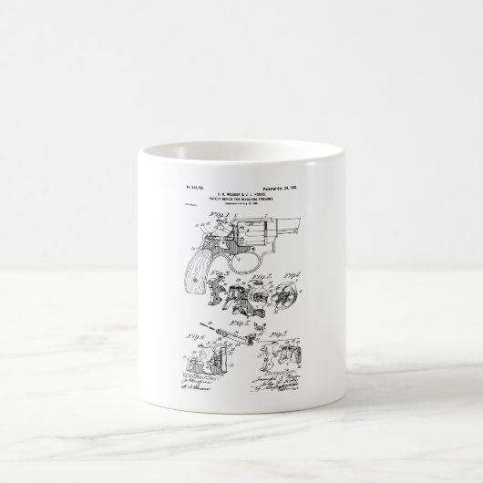 Smith und Wesson Hammerless Pistol 1898 Patent Kaffeetasse (Mittel)