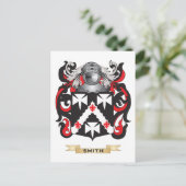 Smith-Wappen (Familienwappen) Postkarte (Stehend Vorderseite)